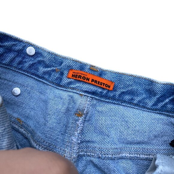 Heron Preston X Sami Miro Double Waistband Jeans Size 27 - Picture 6 of 8